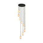 Egg-Shaped Alabaster Chandelier by Bling Lighting Studio