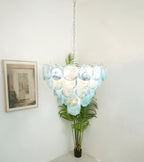 Elegant Blue Murano Disc Chandelier product image