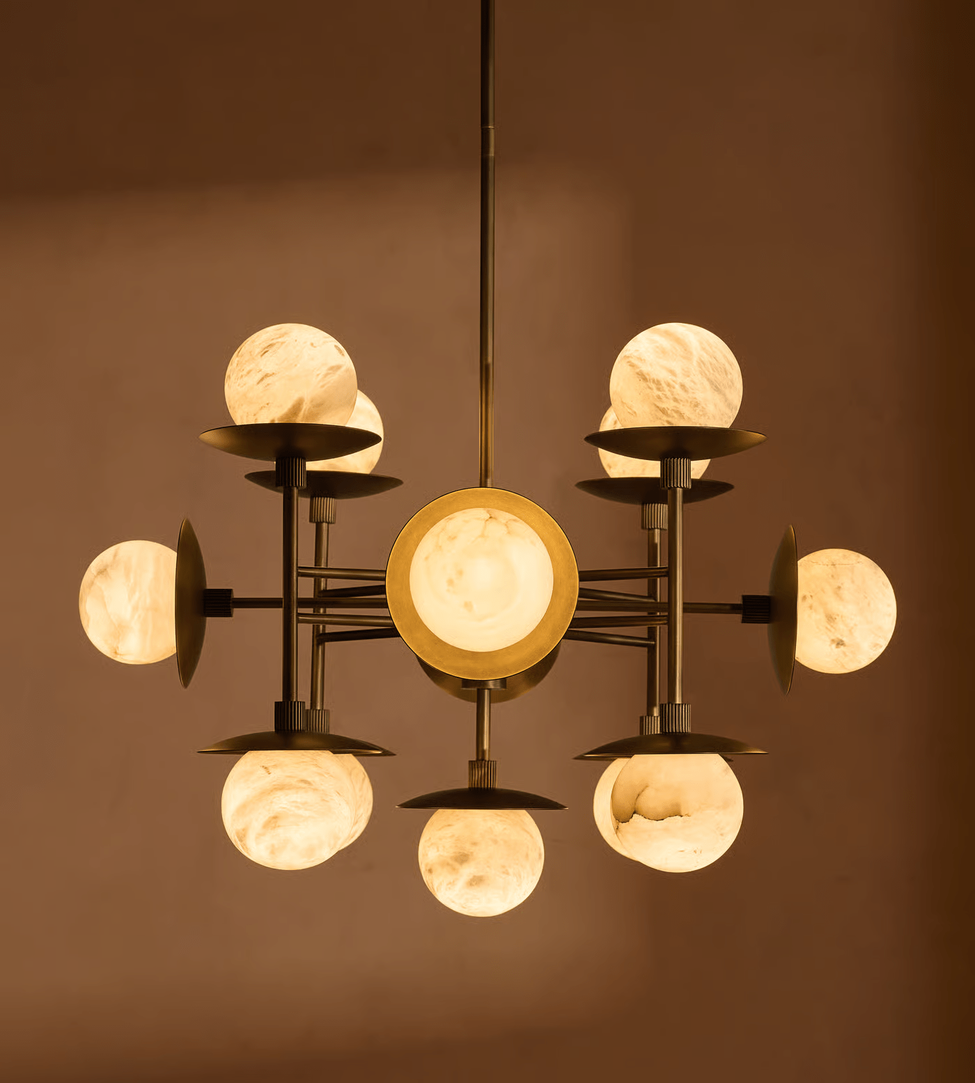 Elegant Cara Alabaster Chandelier material and finish detail