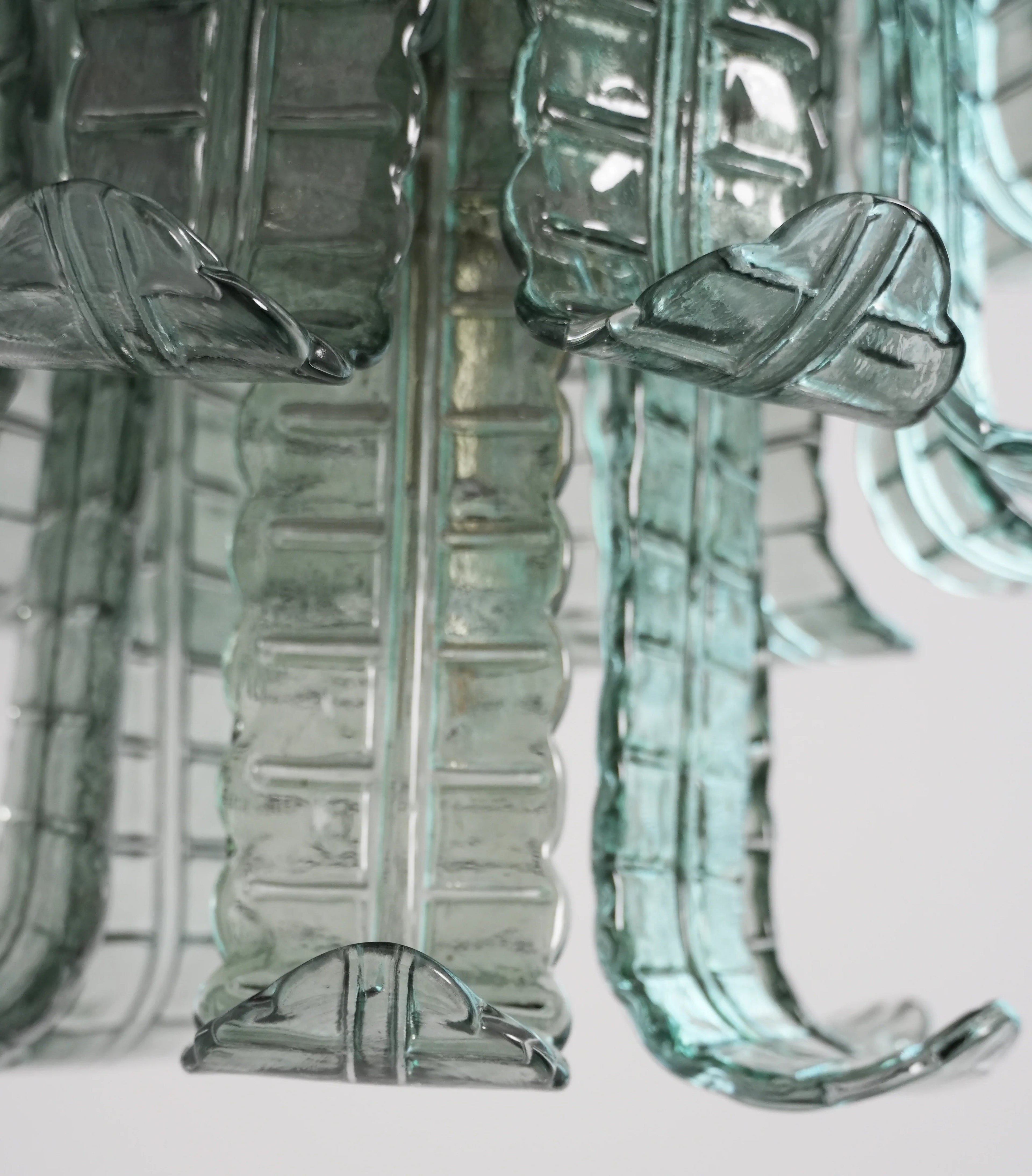 Elegant Leaf-Shaped Murano Glass Chandelier product image