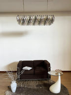 Elegant Multicolored Murano Poliedri Chandelier material and finish detail