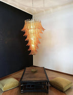 Elegant Rosalind Murano Felci Amber Chandelier additional product view
