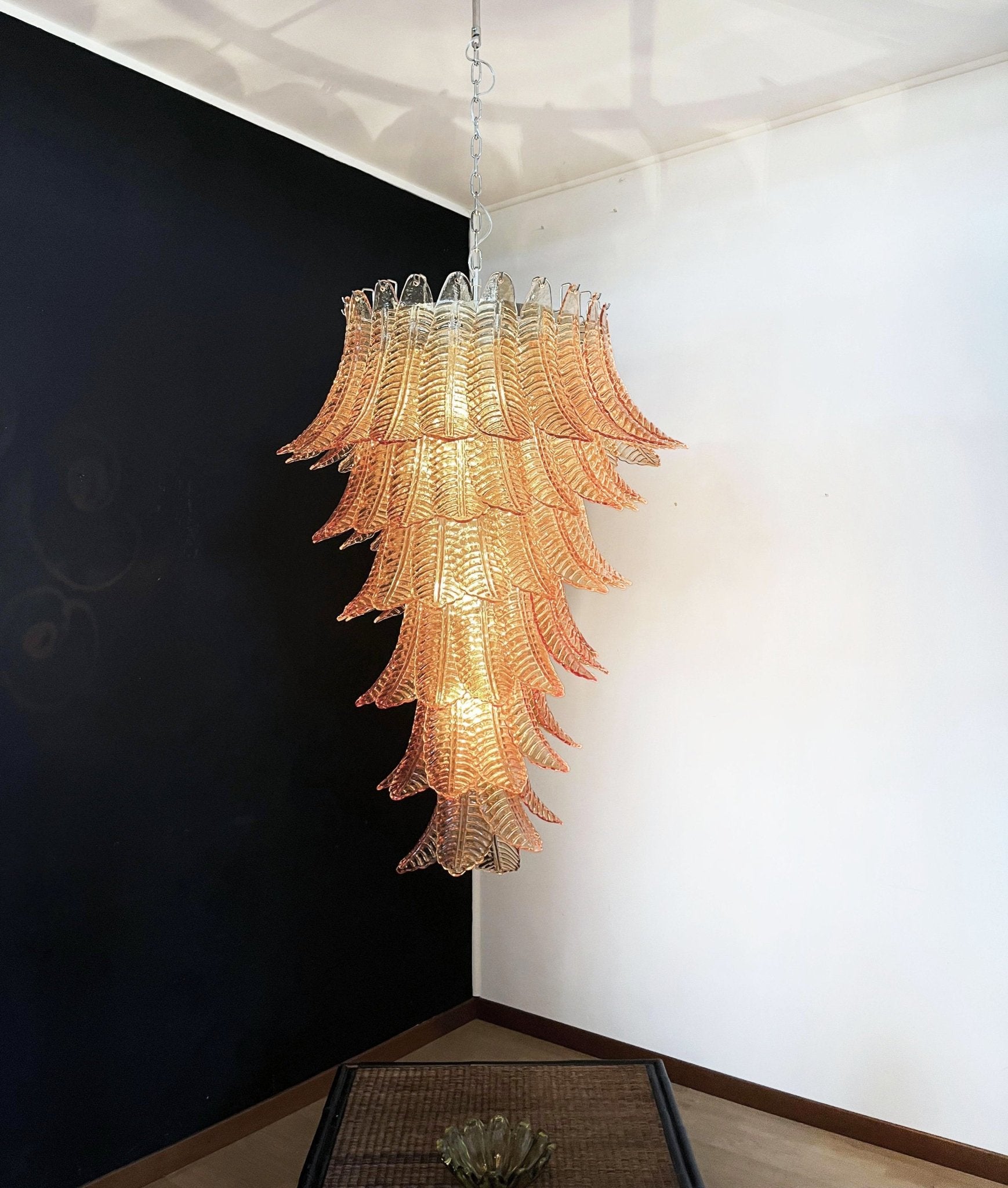 Elegant Rosalind Murano Felci Amber Chandelier product image