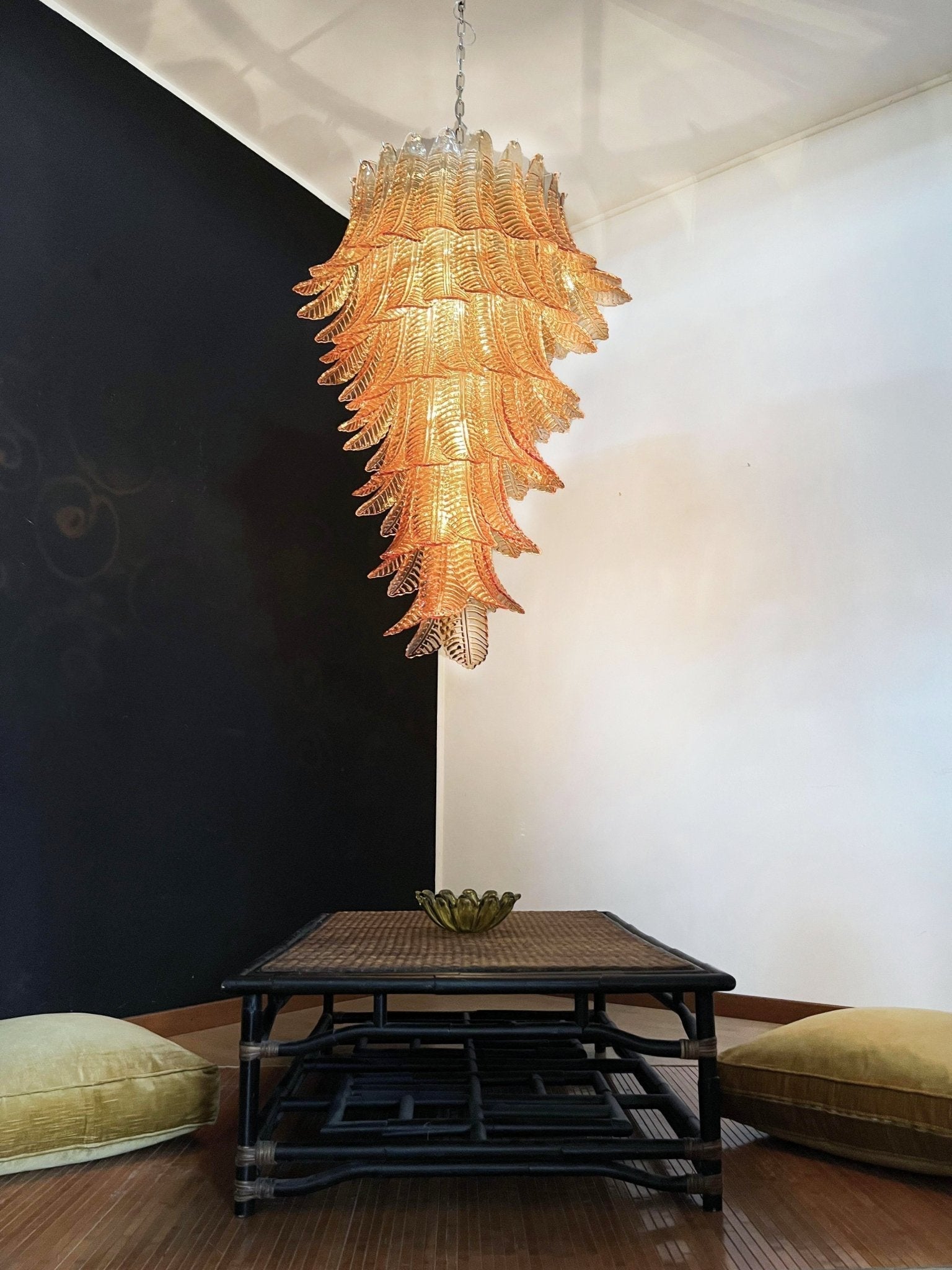 Elegant Rosalind Murano Felci Amber Chandelier product image