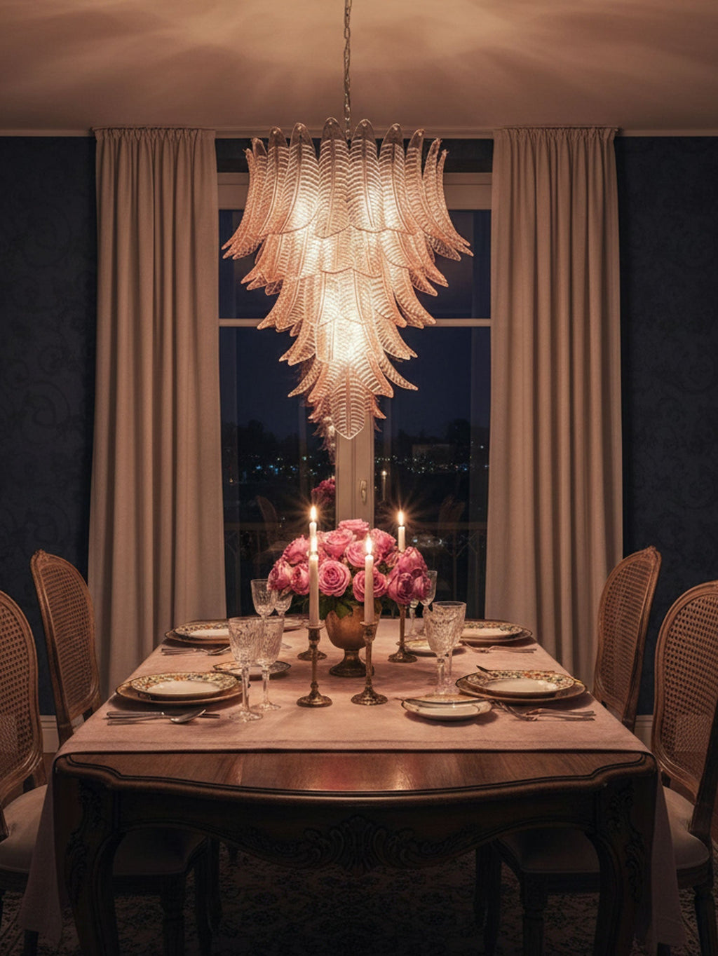 Elegant Rosalind Murano Felci Chandelier product image