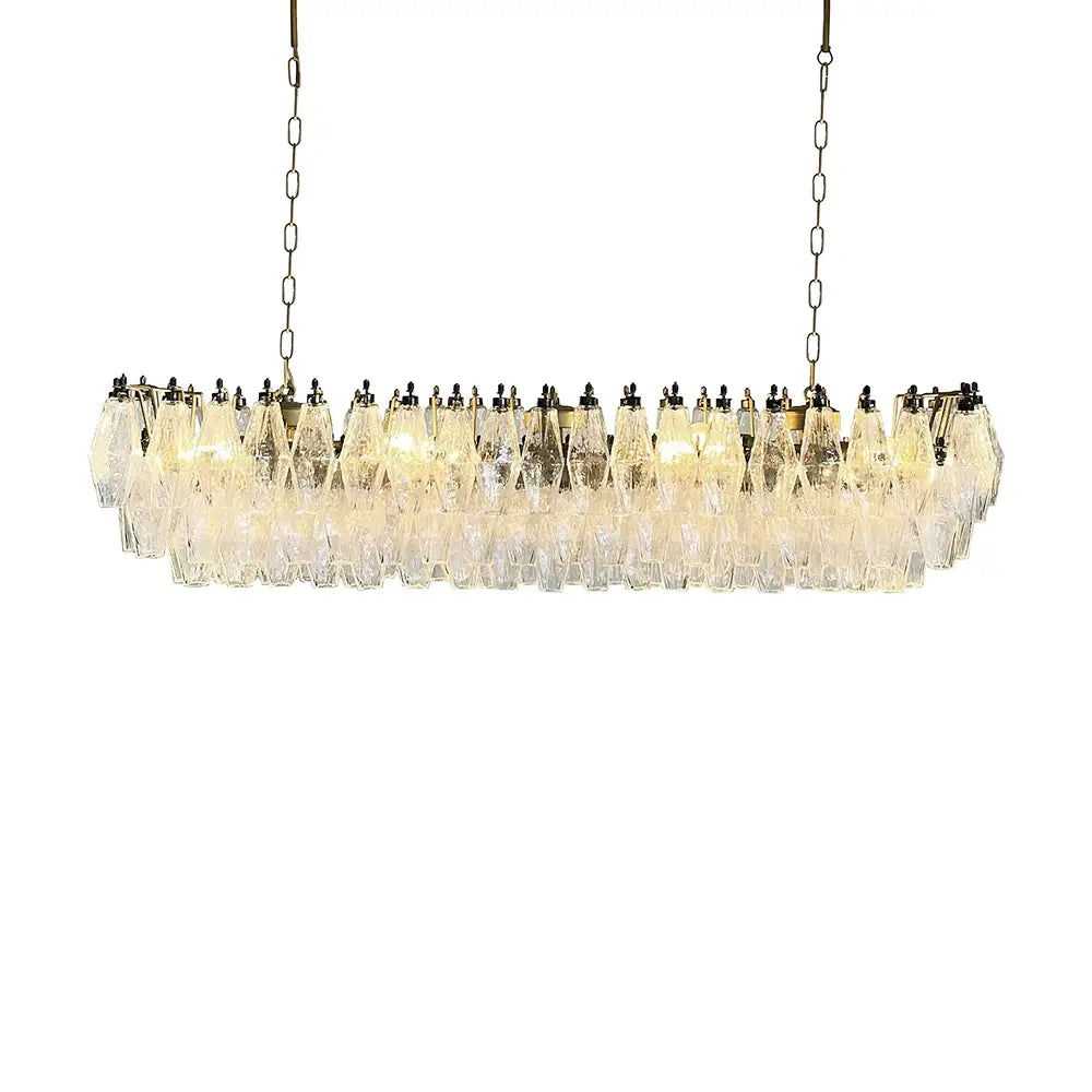 Elegant Transparent Murano Poliedri Chandelier product image