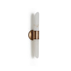 Elongated Alabaster Tube Wall Sconce, product view 1