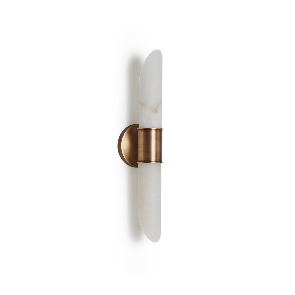 Elongated Alabaster Tube Wall Sconce, product view 1