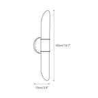 Elongated Alabaster Tube Wall Sconce, product view 3
