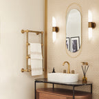 Elongated Alabaster Tube Wall Sconce, product view 4