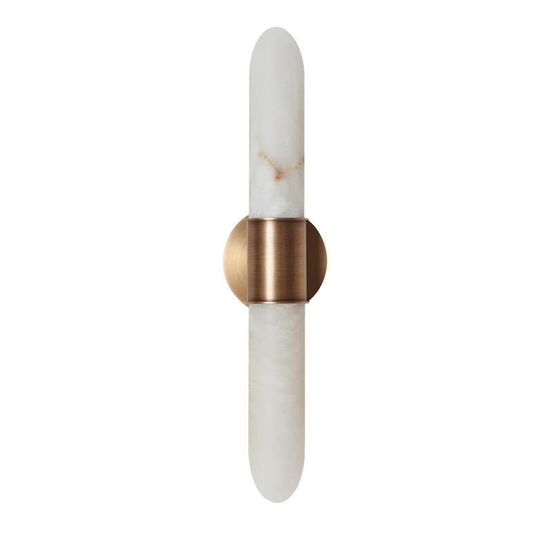Elongated Alabaster Tube Wall Sconce, product view 6