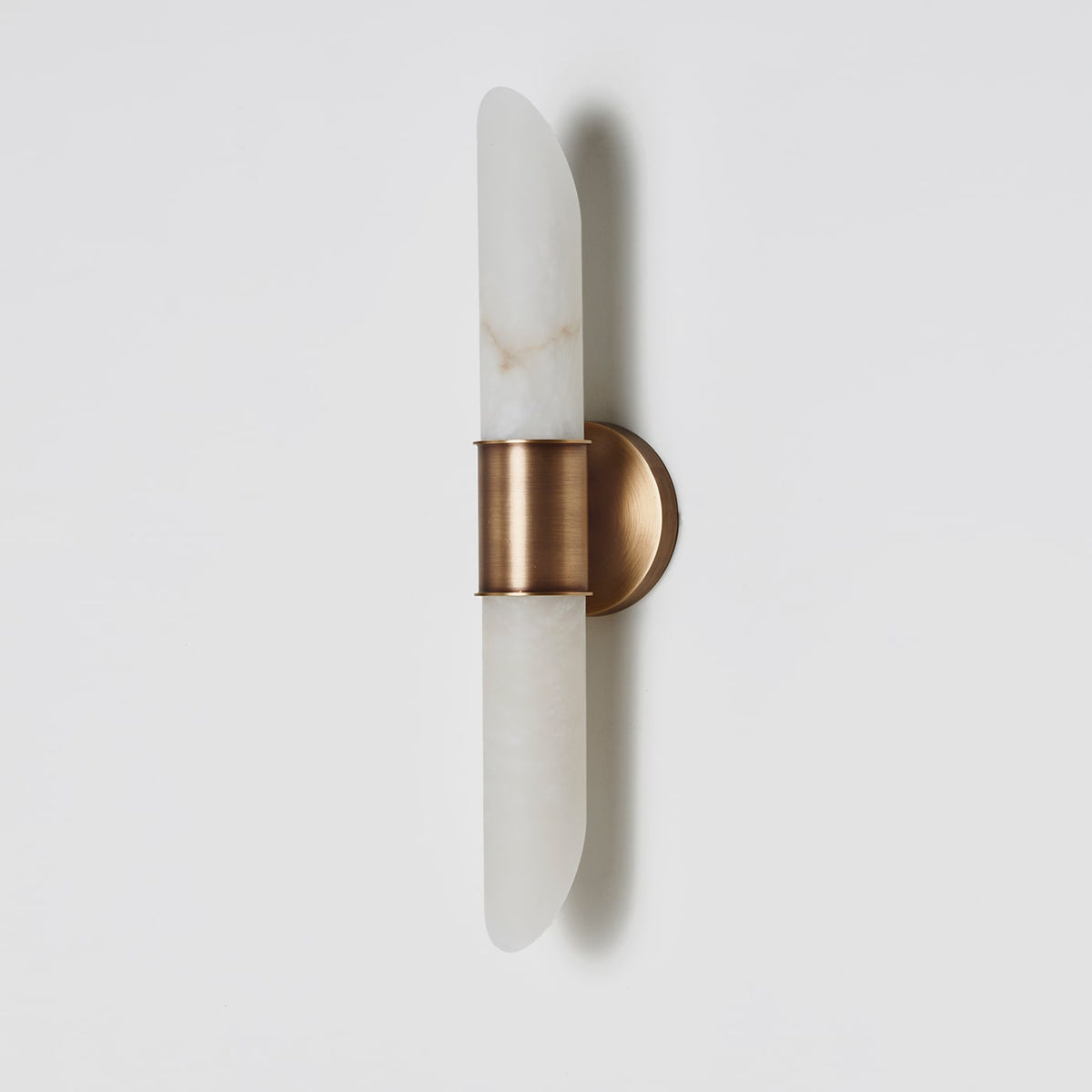 Elongated Alabaster Tube Wall Sconce, product view 7