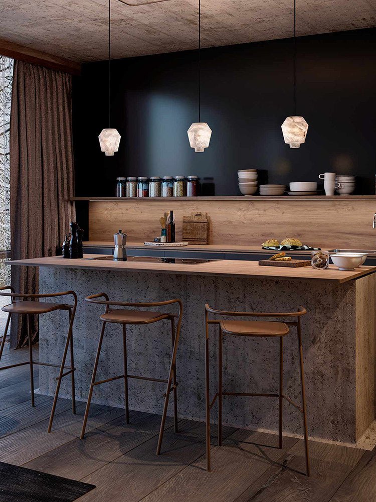 Elvian Alabaster Pendant Light by Bling Lighting Studio