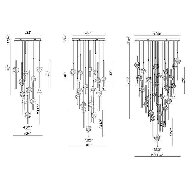Velveton Seeded Glass Chandelier by Bling Lighting Studio