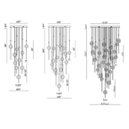 Velveton Seeded Glass Chandelier by Bling Lighting Studio