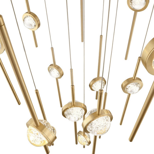 Velveton Seeded Glass Chandelier by Bling Lighting Studio