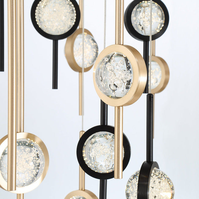 Velveton Seeded Glass Chandelier by Bling Lighting Studio