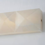 Faceted Alabaster Wall Sconce by Bling Lighting Studio