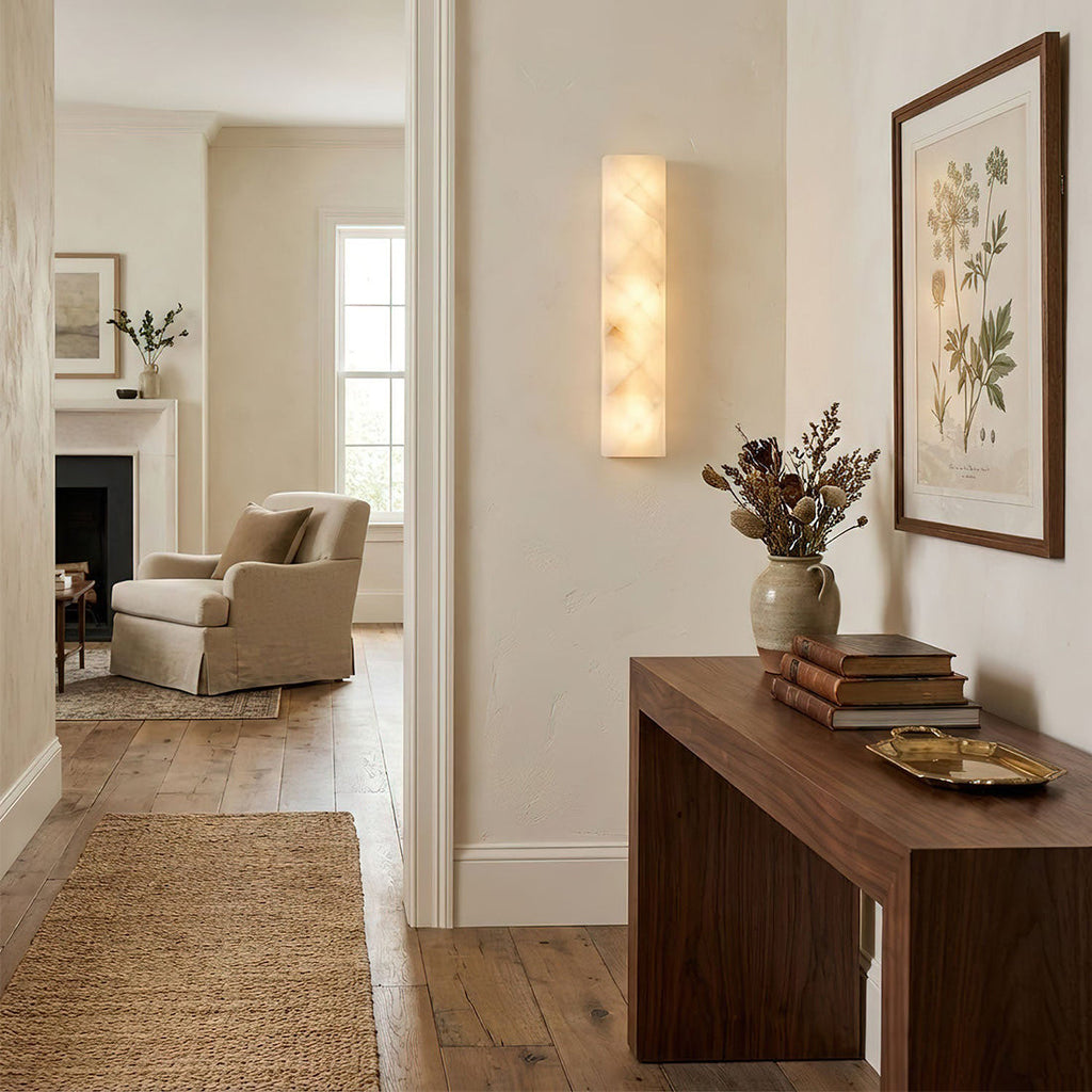 Faceted Alabaster Wall Sconce by Bling Lighting Studio