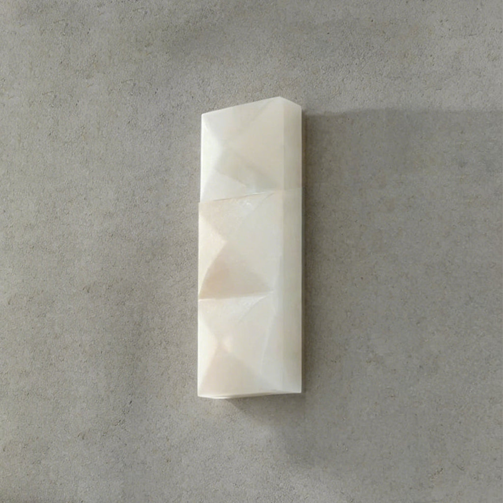 Faceted Alabaster Wall Sconce by Bling Lighting Studio