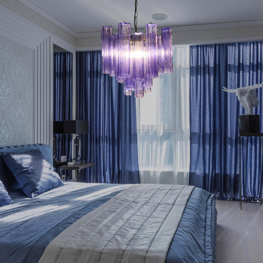 Fantastic Murano Amethyst Glass Tube Chandelier product image