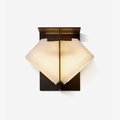 Folded Halo Alabaster Wall Sconce by Bling Lighting Studio