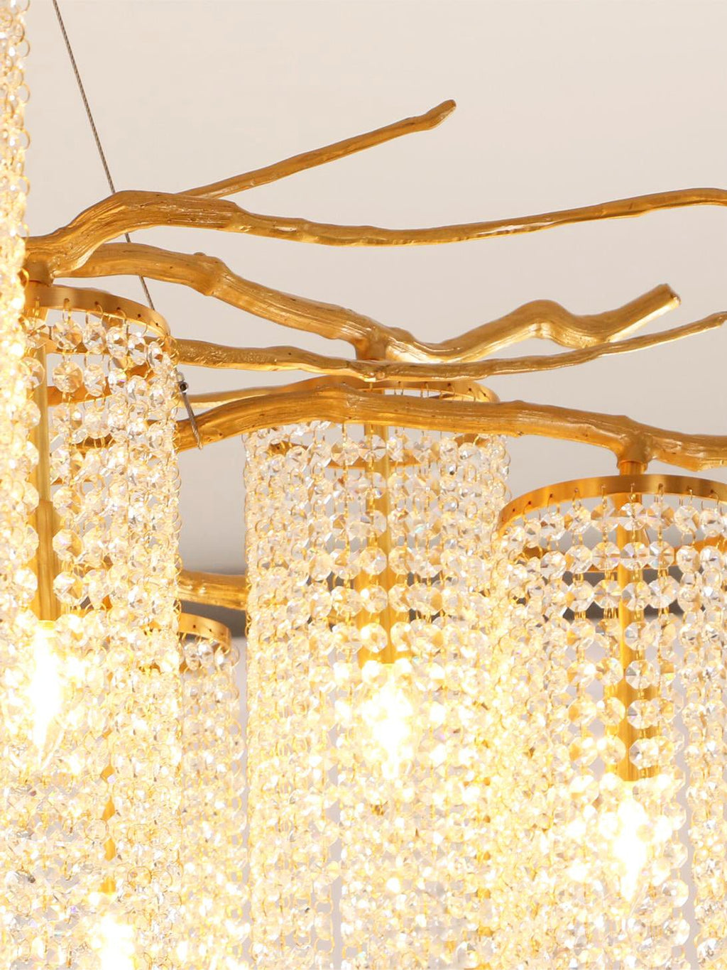 Forest Dawn Brass Branch Chandelier by Bling Lighting Studio