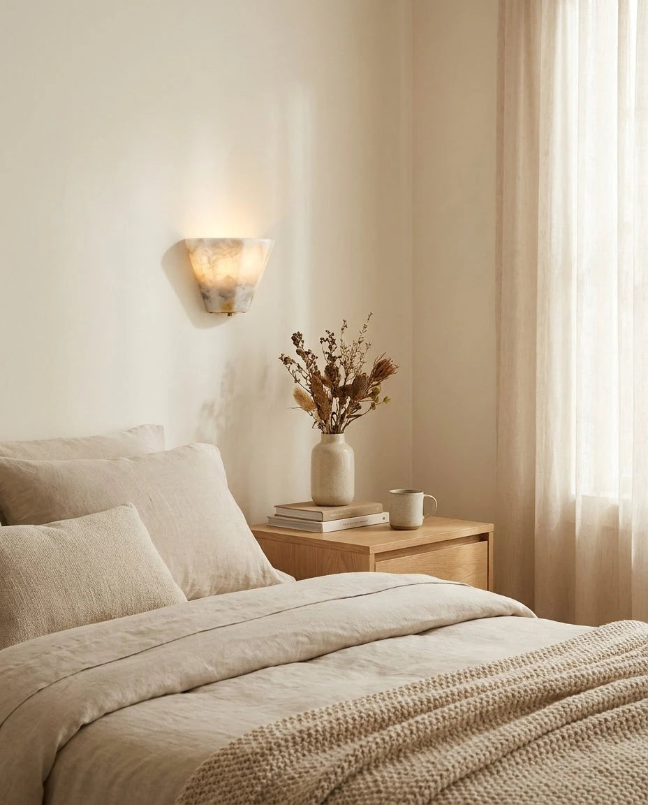 Fun Guy Alabaster Wall Sconce, product view 4