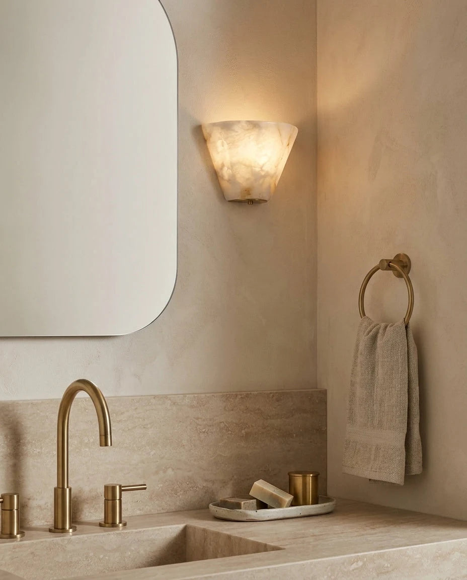 Fun Guy Alabaster Wall Sconce, product view 7