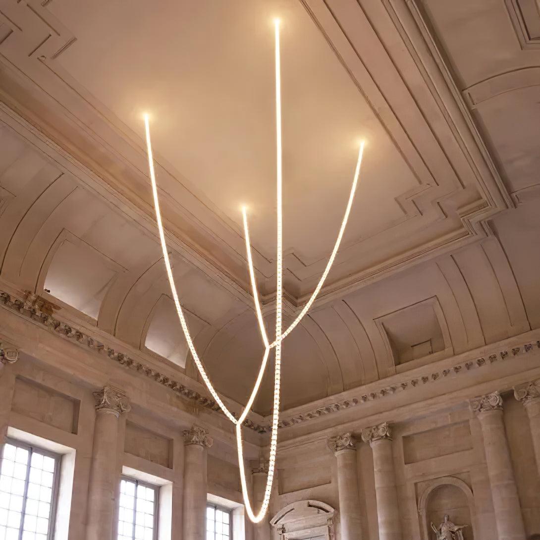 Gabriel Gold Chandelier chandelier in a tall interior