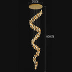 Gold dimmable high ceiling crystal chandelier crystal detail