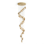 Gold dimmable high ceiling crystal chandelier product view