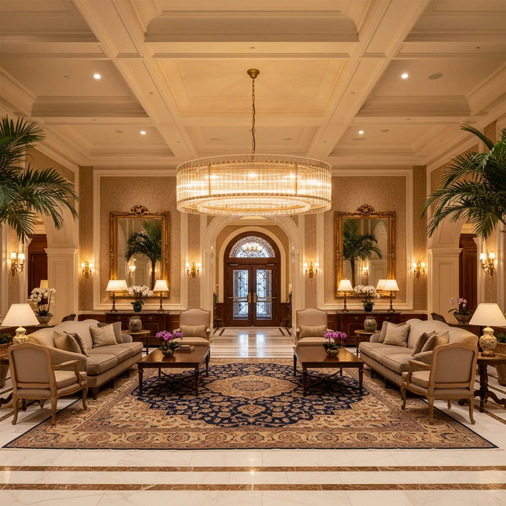 Grand Tiered Chandelier with Fluted Glass Rod by Bling Lighting Studio