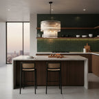 Grand Tiered Chandelier with Fluted Glass Rod by Bling Lighting Studio