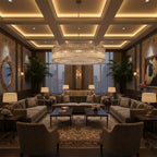 Grand Tiered Chandelier with Fluted Glass Rod by Bling Lighting Studio