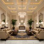 Grand Tiered Chandelier with Fluted Glass Rod by Bling Lighting Studio