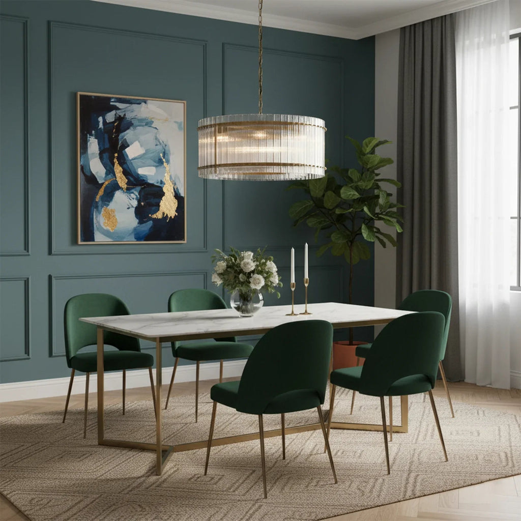 Grand Tiered Chandelier with Fluted Glass Rod by Bling Lighting Studio
