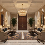 Grand Tiered Chandelier with Fluted Glass Rod by Bling Lighting Studio