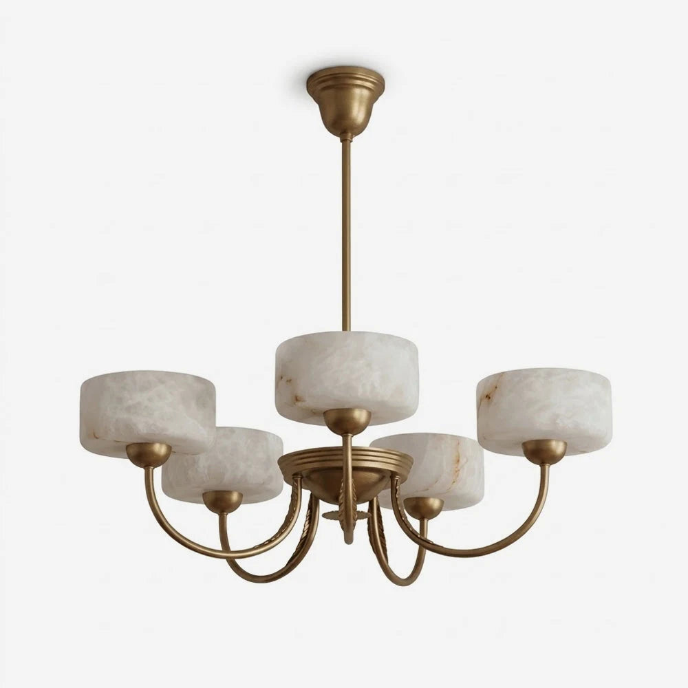 Grevola Alabaster Candelabra Chandelier, product view 1