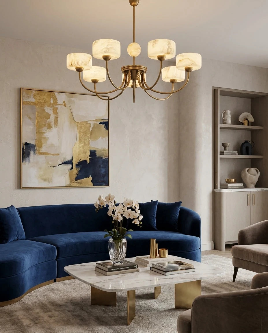 Grevola Alabaster Candelabra Chandelier, product view 9