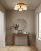 Hailie Five-Light Alabaster Flush Mount, product view 4