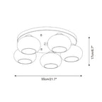 Hailie Five-Light Alabaster Flush Mount, product view 5