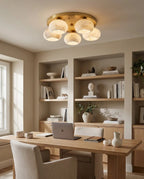 Hailie Five-Light Alabaster Flush Mount, product view 10