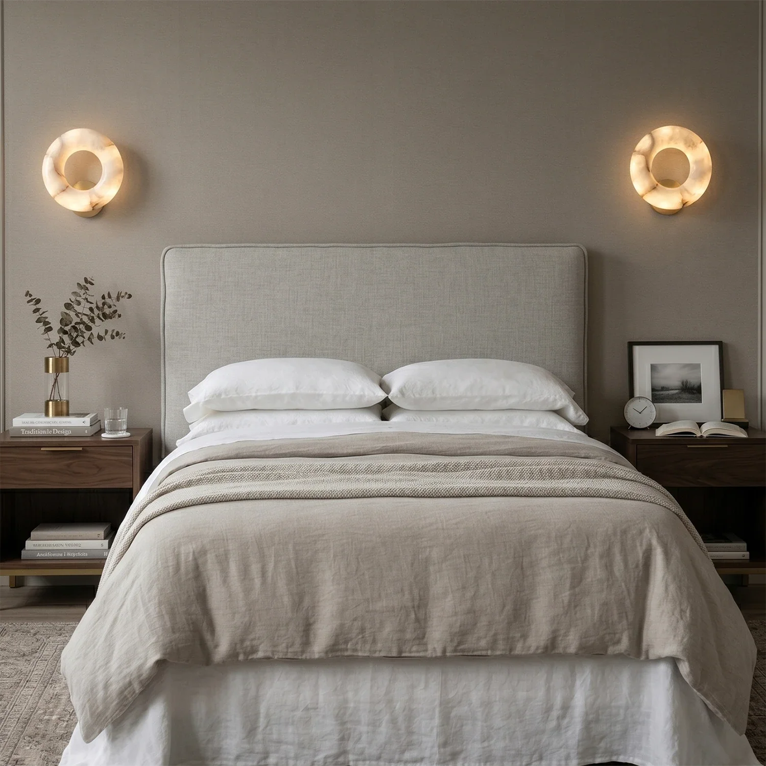 Halo Alabaster Wall Sconce by Bling Lighting Studio