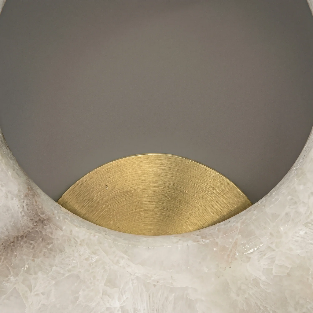 Halo Alabaster Wall Sconce by Bling Lighting Studio