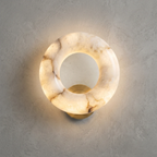 Halo Alabaster Wall Sconce by Bling Lighting Studio