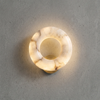 Halo Alabaster Wall Sconce by Bling Lighting Studio