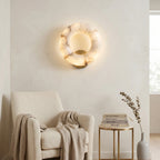 Halo Alabaster Wall Sconce by Bling Lighting Studio