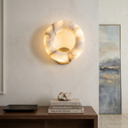 Halo Alabaster Wall Sconce by Bling Lighting Studio