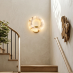 Halo Alabaster Wall Sconce by Bling Lighting Studio